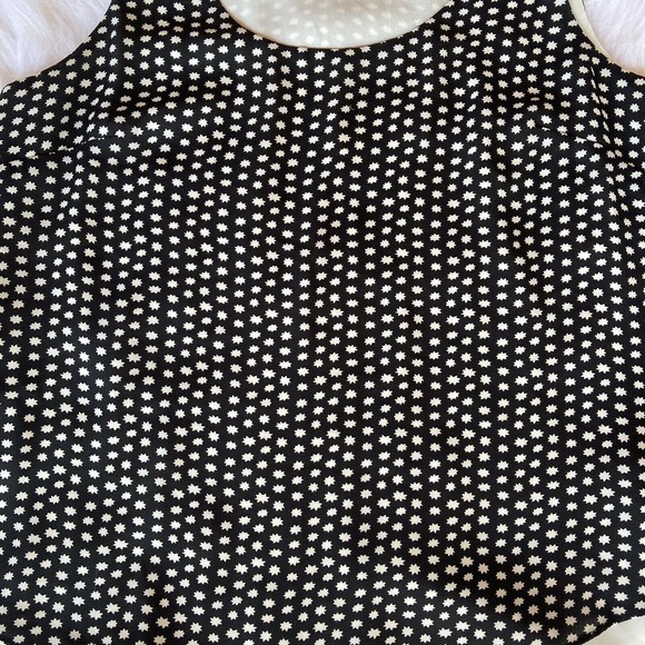 Zac & Rachel Blouse Sz S Black White Polka Dots Summer Dressy Chiffon Womens - Picture 3 of 8